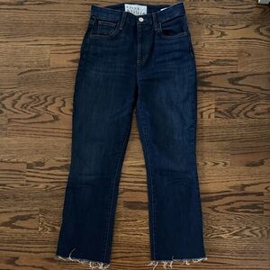 Frank & Eileen Cropped Dark Blue Straight Leg Jeans (Shortened Inseam)